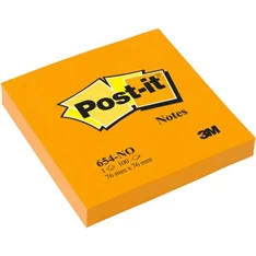 Post-it 76x76mm 100lap neon narancs jegyzettömb Post-it 76x76mm 100lap neon narancs jegyzettömb