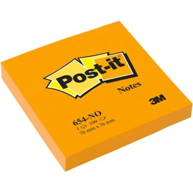 Post-it 76x76mm 100lap neon narancs jegyzettömb Post-it 76x76mm 100lap neon narancs jegyzettömb