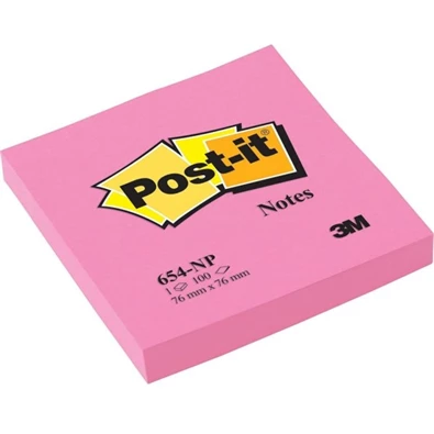 Post-it 76x76mm 100lap neon rózsaszín jegyzettömb Post-it 76x76mm 100lap neon rózsaszín jegyzettömb