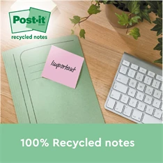 Post-it 76x76mm újrahasznosított 100lapos 6db vegyes jegyzettömb Post-it 76x76mm újrahasznosított 100lapos 6db vegyes jegyzettömb