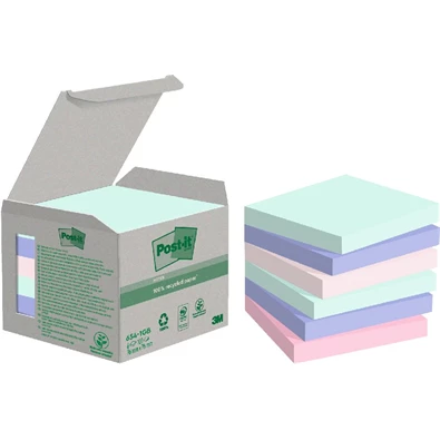 Post-it 76x76mm újrahasznosított 100lapos 6db vegyes jegyzettömb Post-it 76x76mm újrahasznosított 100lapos 6db vegyes jegyzettömb
