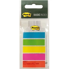 Post-it Basic 12x43mm 5x20lap élénk színű jelölőcímke Post-it Basic 12x43mm 5x20lap élénk színű jelölőcímke
