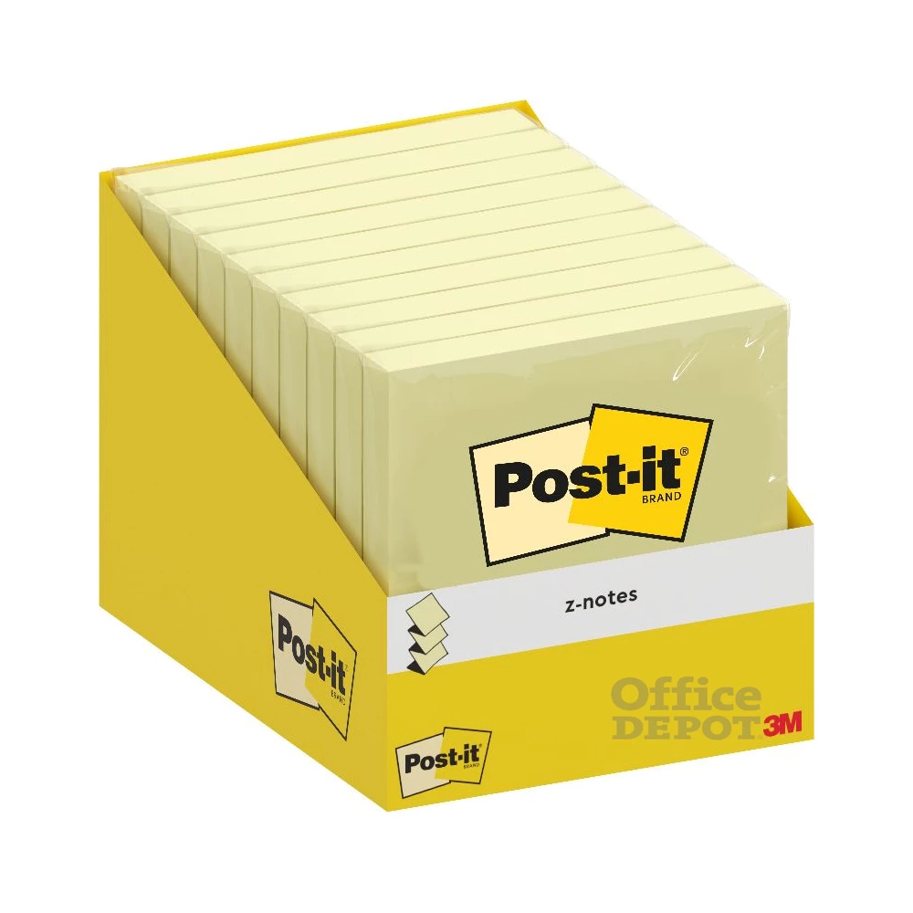 Post-it Super Sticky R330-CY 76x76mm 100lap kanárisárga öntapadós Z-jegyzettömb