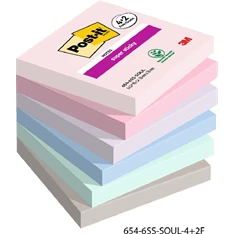 Post-it Super Sticky Soulful 76x76mm 90lapos 4+2db vegyes jegyzettömb Post-it Super Sticky Soulful 76x76mm 90lapos 4+2db vegyes jegyzettömb