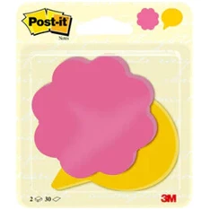 Post-it Virág és Szövegbuborék alakú 2x30lap 72,5x72,5mm öntapadó jegyzettömb Post-it Virág és Szövegbuborék alakú 2x30lap 72,5x72,5mm öntapadó jegyzettömb