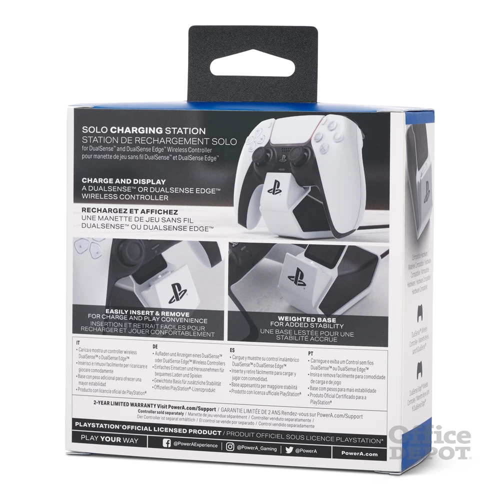 PowerA 1522759-01 Solo DualSense vezeték nélküli kontrollerhez fehér töltőállomás