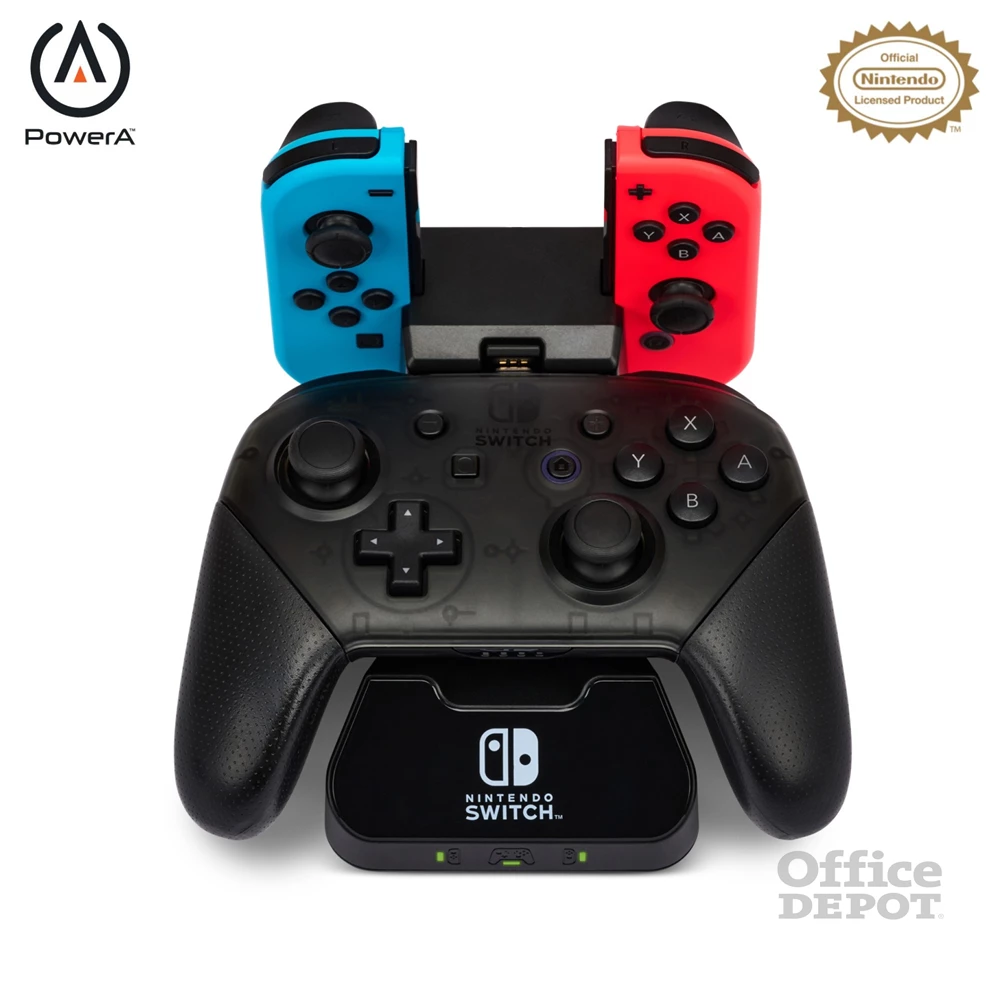 PowerA 1525991-01 Nintendo Switch/Lite/OLED Charging Base fekete kontroller töltőállomás (Újracsomagolt)