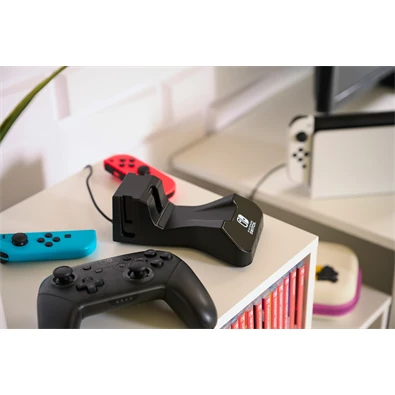 PowerA 1525991-01 Nintendo Switch/Lite/OLED Charging Base fekete kontroller töltőállomás (Újracsomagolt)