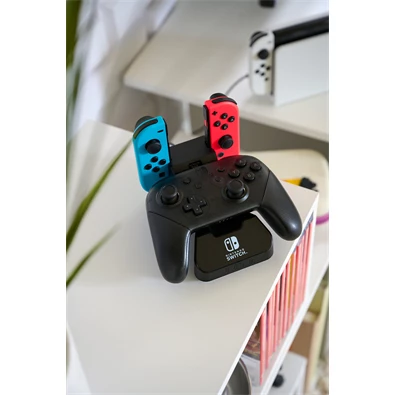PowerA 1525991-01 Nintendo Switch/Lite/OLED Charging Base fekete kontroller töltőállomás (Újracsomagolt)