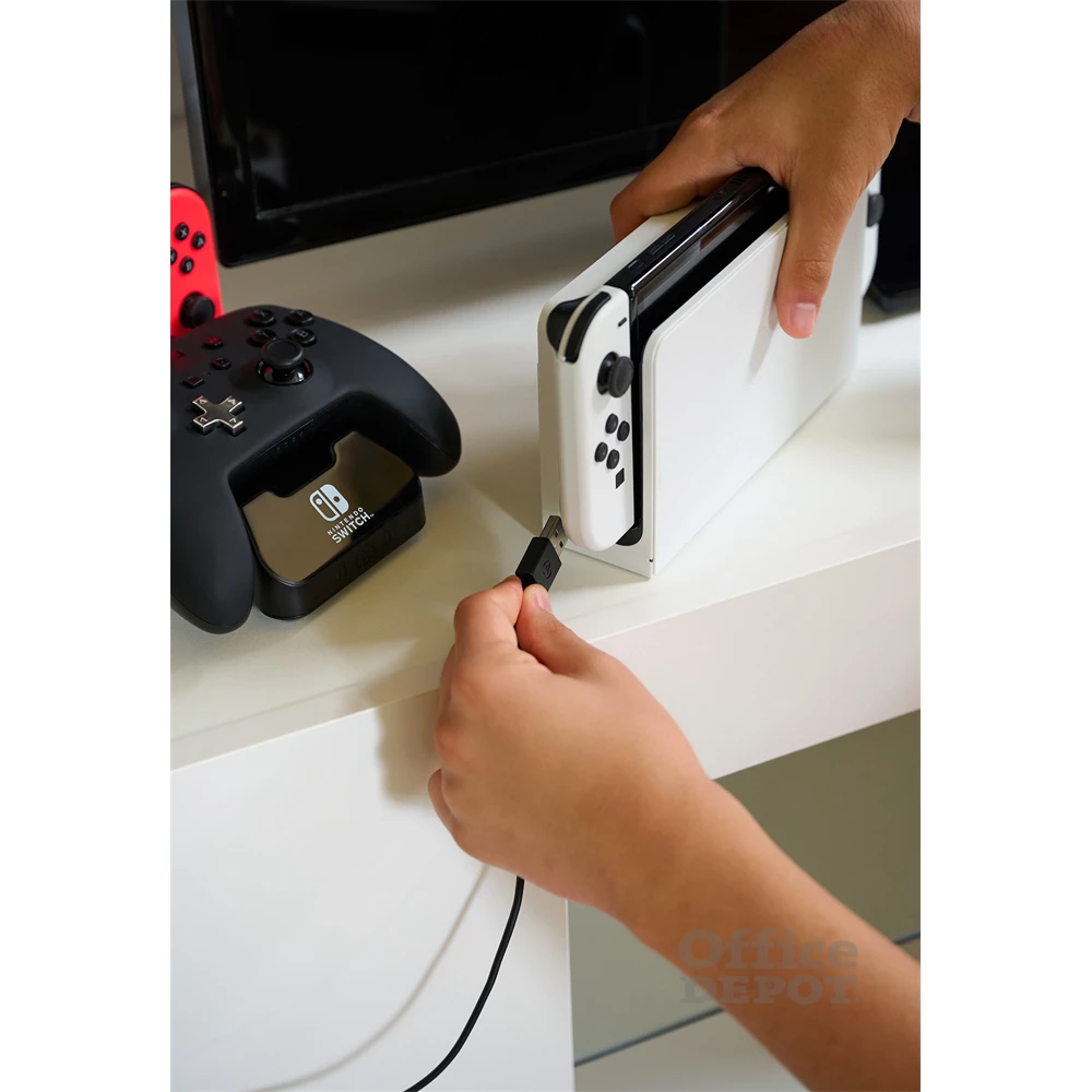 PowerA 1525991-01 Nintendo Switch/Lite/OLED Charging Base fekete kontroller töltőállomás (Újracsomagolt)