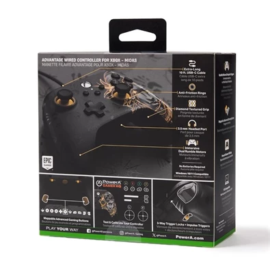 PowerA XBGP0238-01 Advantage Xbox Series X|S/Xbox One/PC Fortnite: Mideas vezetékes kontroller PowerA XBGP0238-01 Advantage Xbox Series X|S/Xbox One/PC Fortnite: Mideas vezetékes kontroller