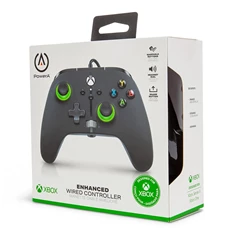 PowerA EnWired Xbox Series X|S / Xbox One vezetékes fekete-zöld kontroller PowerA EnWired Xbox Series X|S / Xbox One vezetékes fekete-zöld kontroller