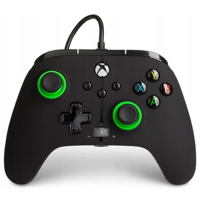 PowerA EnWired Xbox Series X|S / Xbox One vezetékes fekete-zöld kontroller PowerA EnWired Xbox Series X|S / Xbox One vezetékes fekete-zöld kontroller