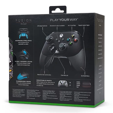 PowerA Fusion Pro 2 EnWired Xbox Series X|S / Xbox One vezetékes fekete-fehér kontroller PowerA Fusion Pro 2 EnWired Xbox Series X|S / Xbox One vezetékes fekete-fehér kontroller