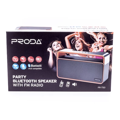 Proda PR-750 Party Bluetooth hangszóró beépített FM rádióval