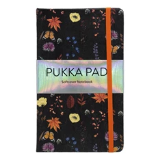 Pukka Pad Bloom A5 192 oldalas vonalas fekete gumipántos notesz