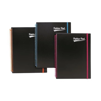 Pukka Pad Jotta Unipad Black A4 200 oldalas vonalas spirálfüzet Pukka Pad Jotta Unipad Black A4 200 oldalas vonalas spirálfüzet