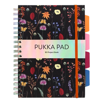 Pukka Pad Project Book Bloom B5 PP 200 oldalas vonalas spirálfüzet Pukka Pad Project Book Bloom B5 PP 200 oldalas vonalas spirálfüzet