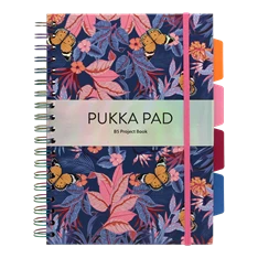 Pukka Pad Project Book Bloom B5 PP 200 oldalas vonalas spirálfüzet Pukka Pad Project Book Bloom B5 PP 200 oldalas vonalas spirálfüzet