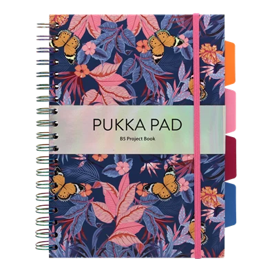 Pukka Pad Project Book Bloom B5 PP 200 oldalas vonalas spirálfüzet Pukka Pad Project Book Bloom B5 PP 200 oldalas vonalas spirálfüzet