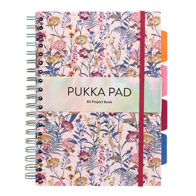 Pukka Pad Project Book Bloom B5 PP 200 oldalas vonalas spirálfüzet Pukka Pad Project Book Bloom B5 PP 200 oldalas vonalas spirálfüzet