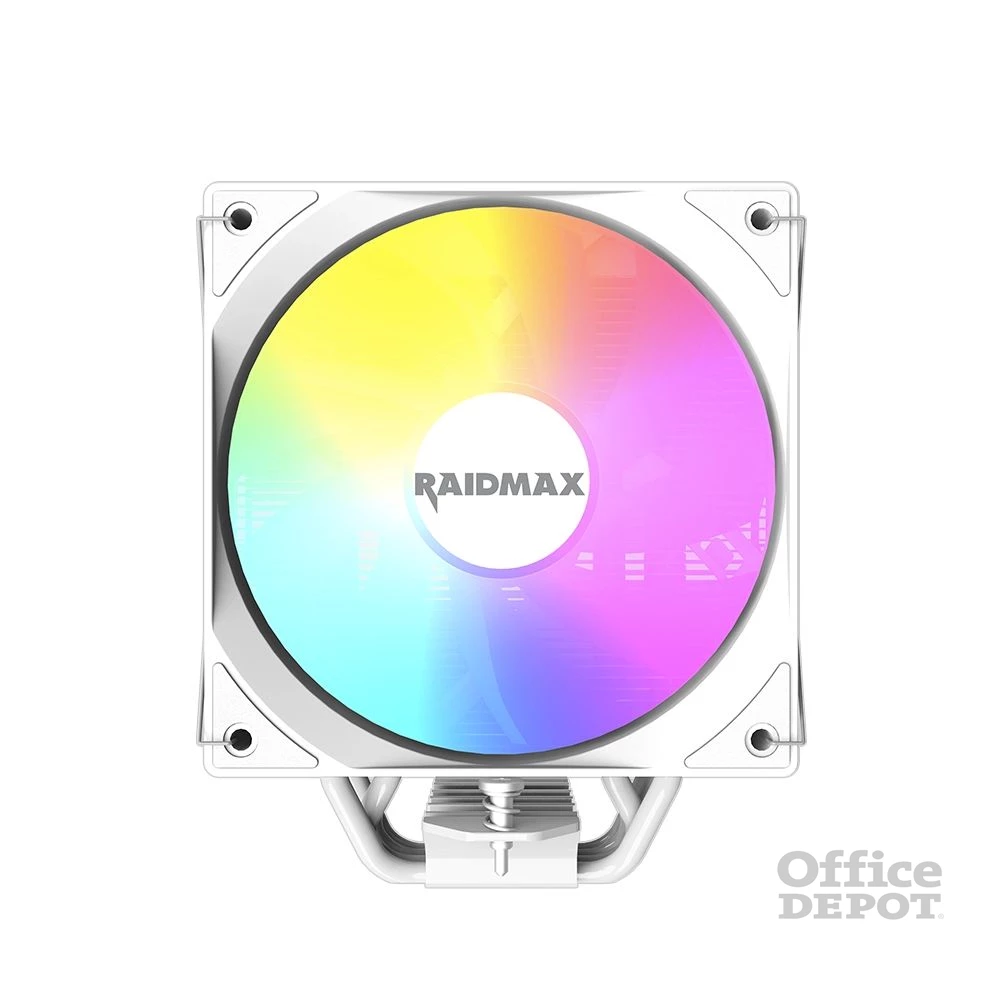 RAIDMAX AM1204W ARGB 120mm fehér hőfok kijelzős processzor hűtő