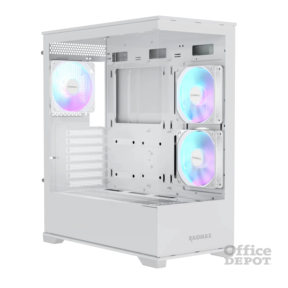 RAIDMAX i801 fehér (táp nélküli) ablakos ATX ház