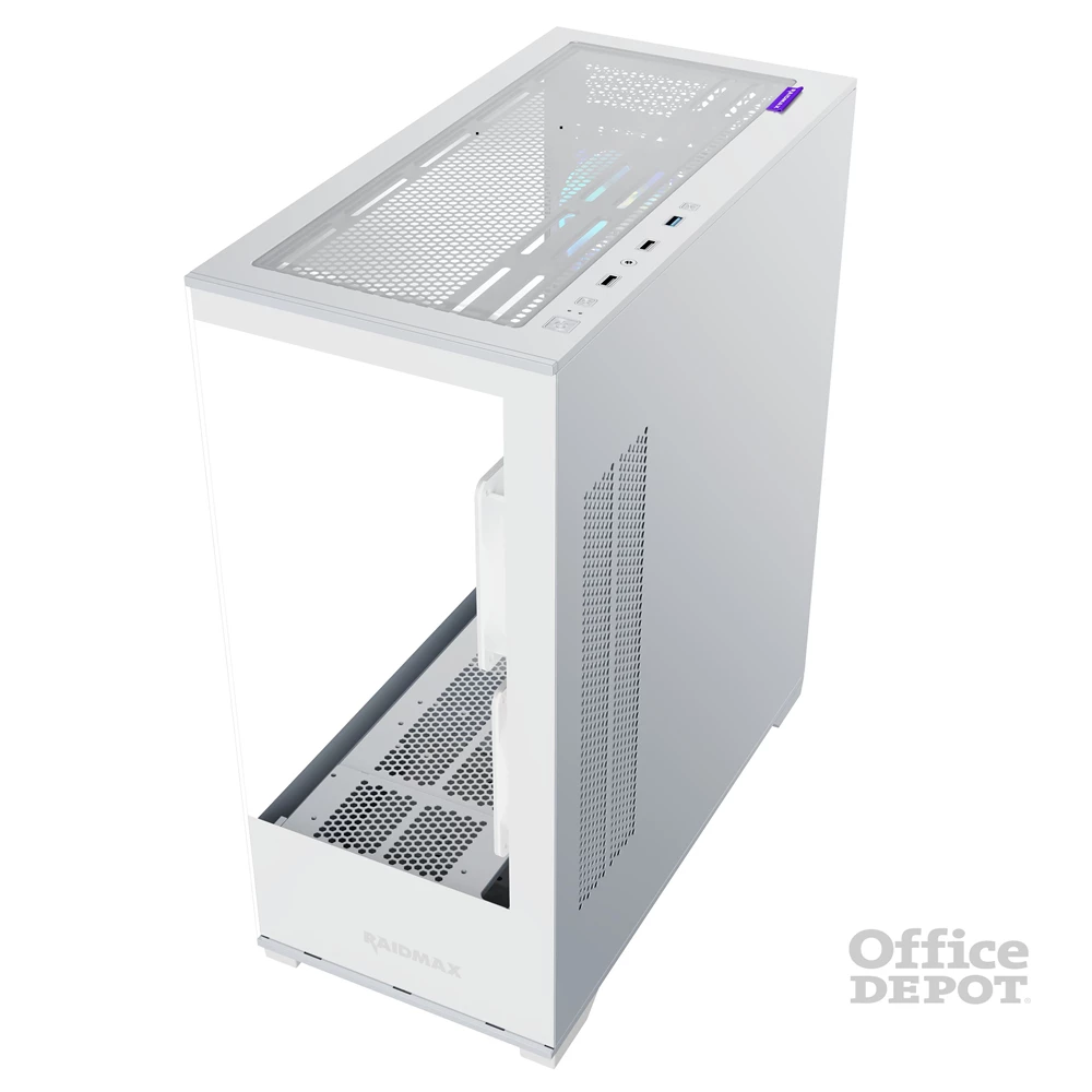 RAIDMAX i801 fehér (táp nélküli) ablakos ATX ház