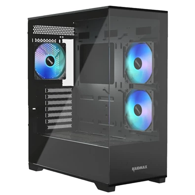 RAIDMAX i801 fekete (táp nélküli) ablakos ATX ház RAIDMAX i801 fekete (táp nélküli) ablakos ATX ház