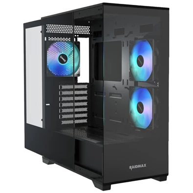 RAIDMAX i801 fekete (táp nélküli) ablakos ATX ház RAIDMAX i801 fekete (táp nélküli) ablakos ATX ház