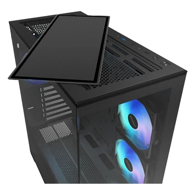 RAIDMAX i801 fekete (táp nélküli) ablakos ATX ház RAIDMAX i801 fekete (táp nélküli) ablakos ATX ház