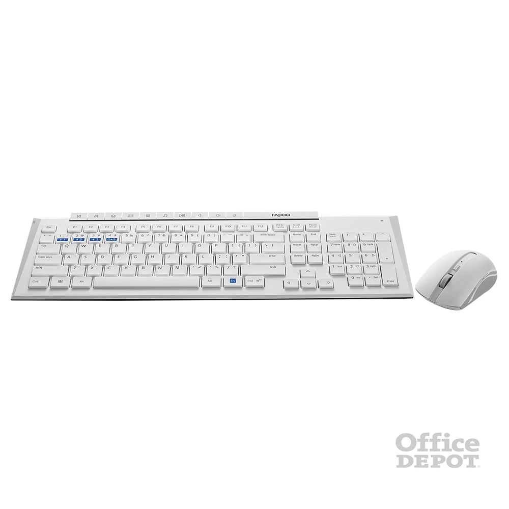 Rapoo 00217475 "8210M" BT(3.0+4.0) + 2,4GHz fehér billentyűzet + egér