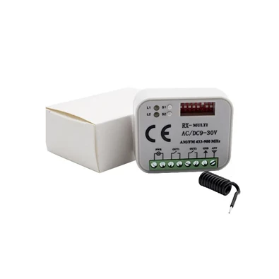 IR RxUni 300-868 MHz Univerzális 2 csatornás vevőegység IR RxUni 300-868 MHz Univerzális 2 csatornás vevőegység