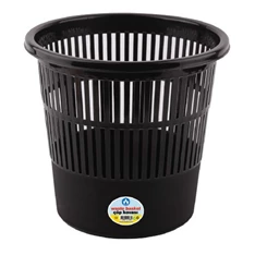 Rácsos fekete 16l-es 315x305mm műanyag papírkosár Rácsos fekete 16l-es 315x305mm műanyag papírkosár
