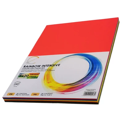 Rainbow Intensive Mix A4 80 g 5x20 ív színes másolópapír Rainbow Intensive Mix A4 80 g 5x20 ív színes másolópapír