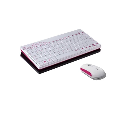 Rapoo 153622 "8000" HUN fehér-pink vezeték nélküli billentyűzet + egér Rapoo 153622 "8000" HUN fehér-pink vezeték nélküli billentyűzet + egér