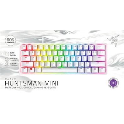 Razer Huntsman Mini Mercury Edition (Purple Switch) US RGB gamer billentyűzet Razer Huntsman Mini Mercury Edition (Purple Switch) US RGB gamer billentyűzet