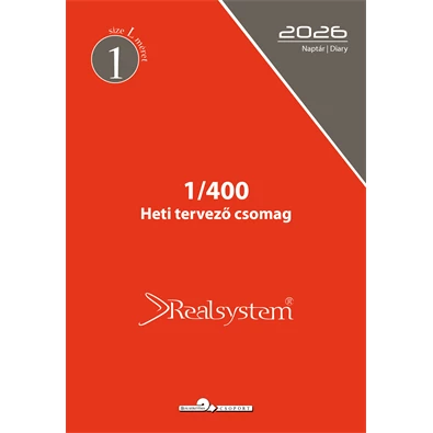 Realsystem 1/400 éves heti beosztású gyűrűs naptár kiegészítő