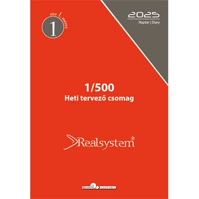 Realsystem 1/500 éves heti beosztású gyűrűs naptár kiegészítő