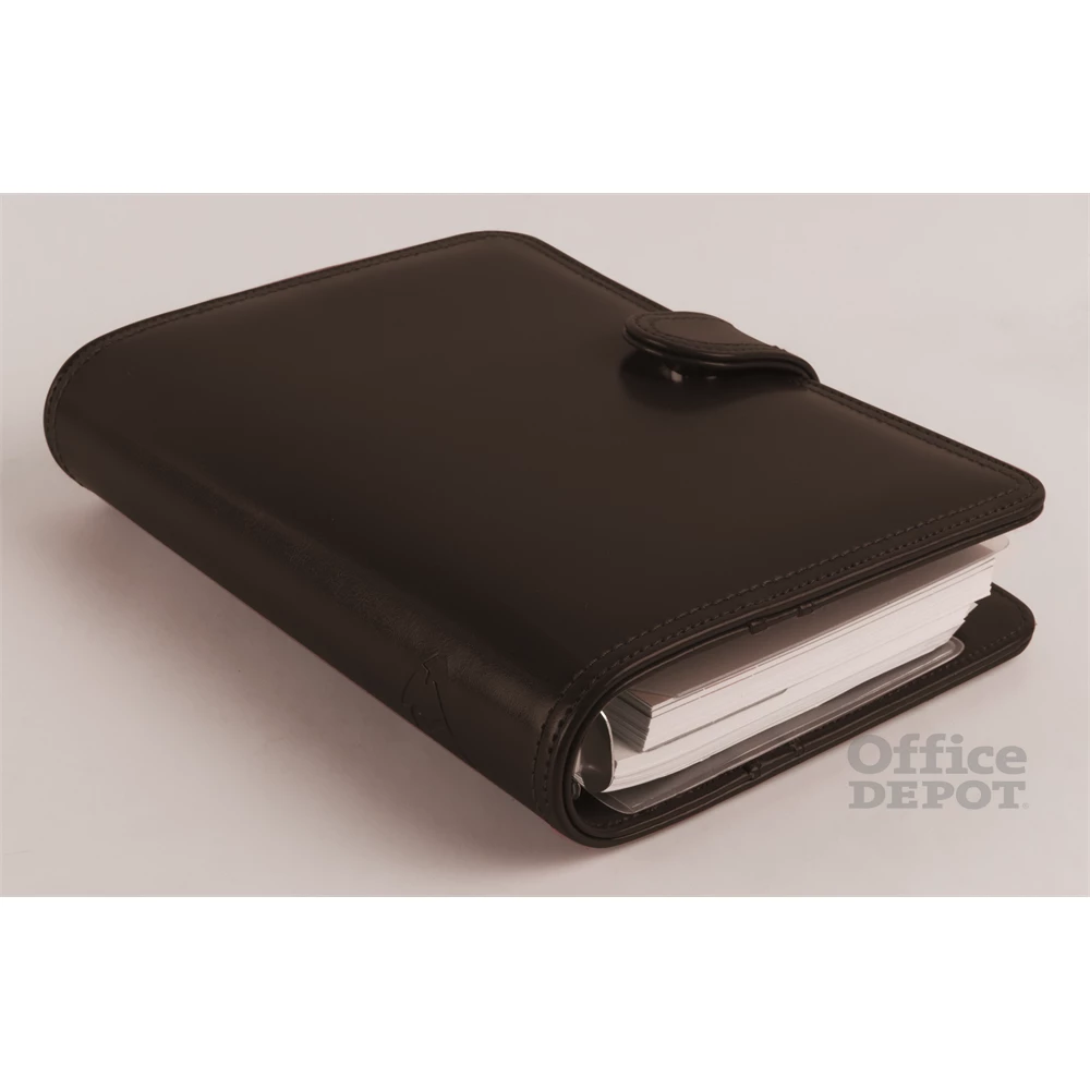 Realsystem 1/160 műbőr fekete gyűrűs kalendárium