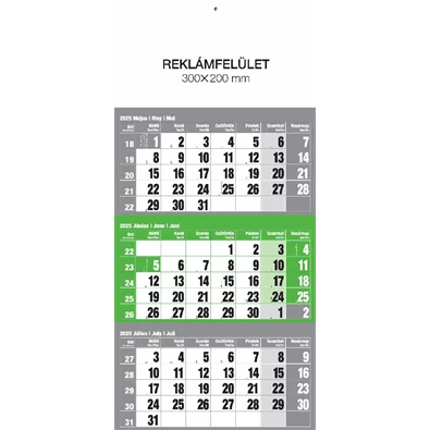 Realsystem 2025 6061 12lapos zöld speditőr naptár Realsystem 2025 6061 12lapos zöld speditőr naptár
