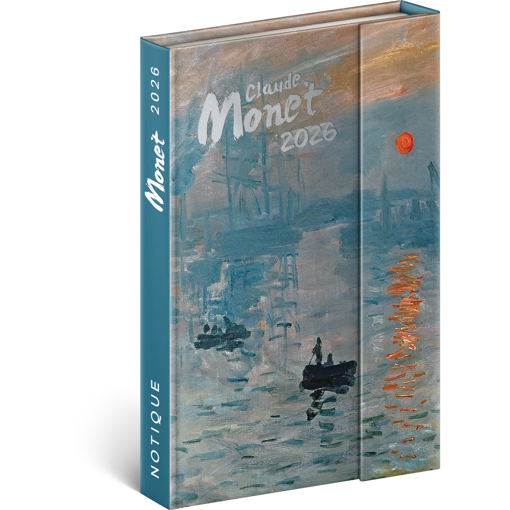 Realsystem 2026 5412 Claude Monet B6 mágneses zsebnaptár