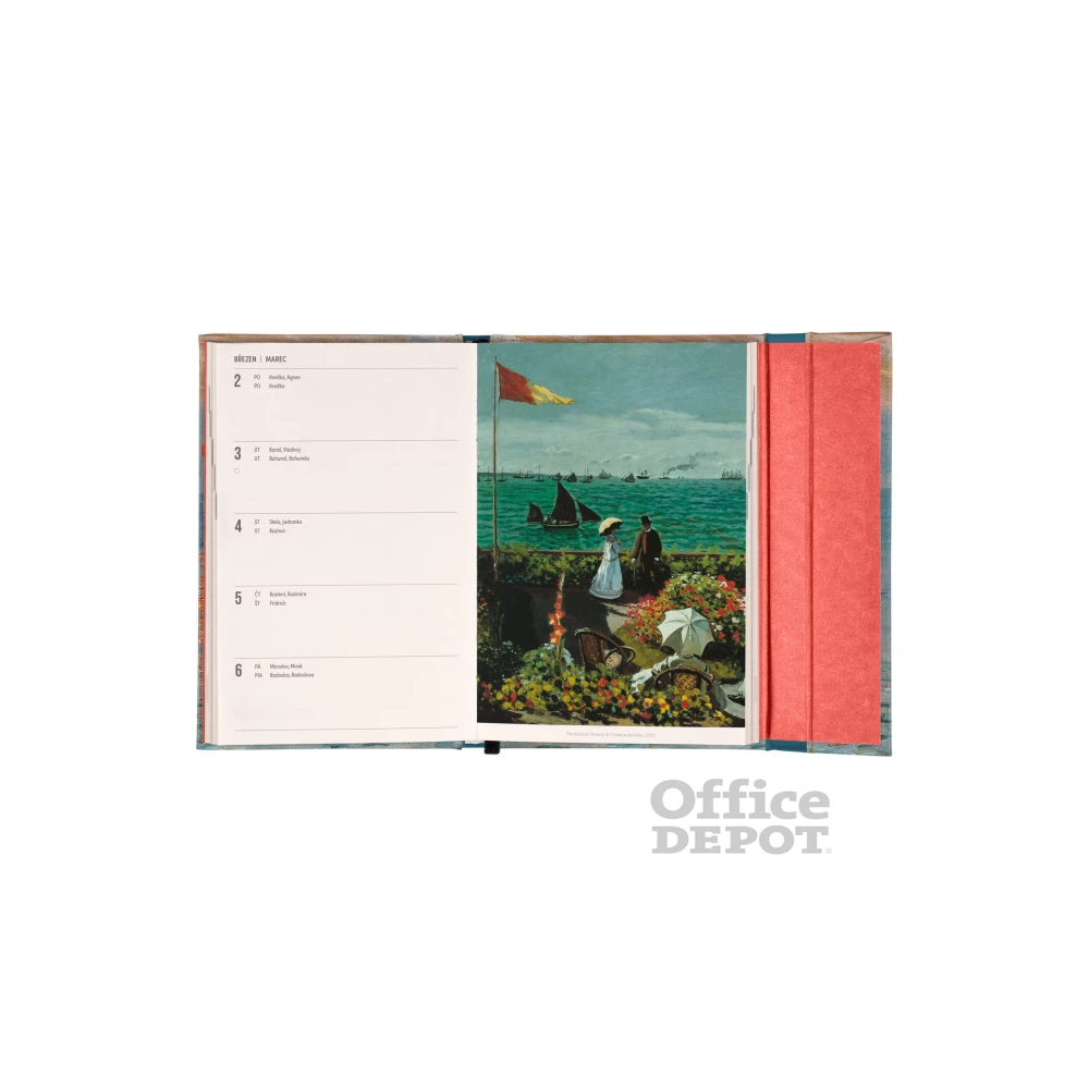 Realsystem 2026 5412 Claude Monet B6 mágneses zsebnaptár