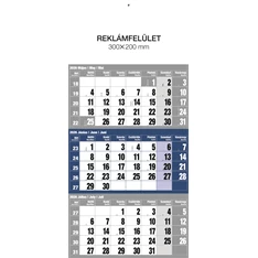 Realsystem 2026 6061 12lapos kék speditőrnaptár