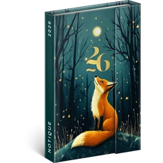 Realsystem 2026 Fox 5412 B6 mágneses zsebnaptár Realsystem 2026 Fox 5412 B6 mágneses zsebnaptár