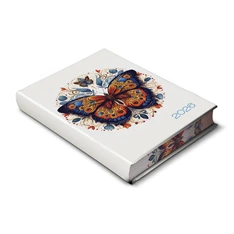 Realsystem 2026 Librobello Kalendárium Hölgyeknek 5421-64 élfestett lepke határidőnapló