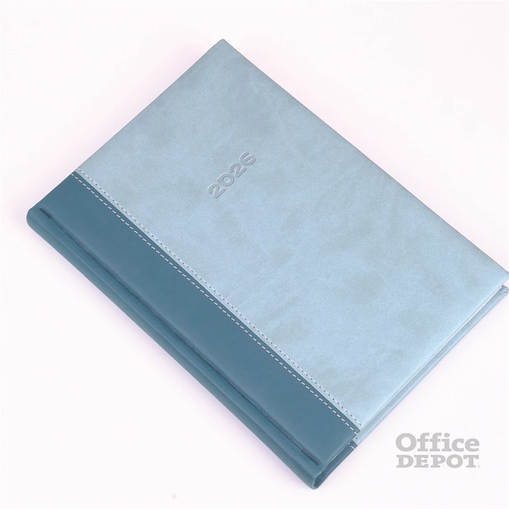 Realsystem 2026 Linett 5321-34 A5 napi beosztású kék-türkiz határidőnapló