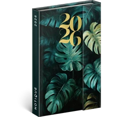 Realsystem 2026 Monstera 5412 B6 mágneses zsebnaptár