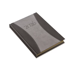 Realsystem 2026 PrémiumA 9612-73 B5 heti beosztású szürke határidőnapló