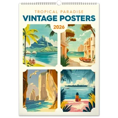 Realsystem Vintage Posters 2026 Tropical Paradise 6094-TP falinaptár